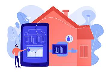 Image showing Water contamination detection system concept vector illustration