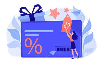 Image showing Discount and loyalty card concept vector illustration.