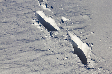 Image showing Snow drifts in winter