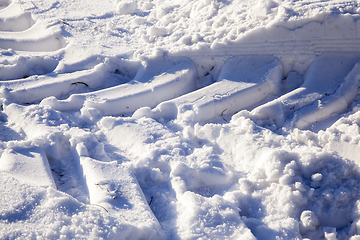 Image showing Snow drifts in winter