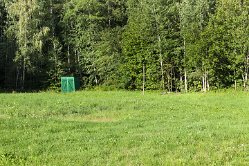 Image showing wooden toilet, forest