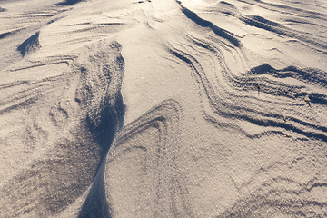 Image showing Snow drifts in winter