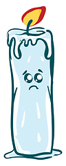 Image showing A sad candles vector or color illustration