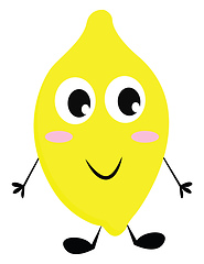 Image showing Smiling lemon vector or color illustration