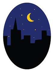 Image showing Night illustration vector on white background 