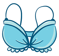 Image showing A comfortable blue bra vector or color illustration