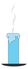 Image showing Beautiful blue candle vector or color illustration