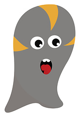 Image showing A stocked grey monster vector or color illustration