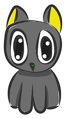 Image showing Funny cat vector or color illustration