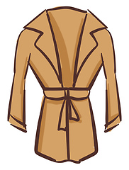 Image showing A beautiful brown women coat vector or color illustration