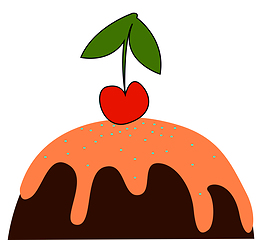 Image showing Tasty cake vector or color illustration