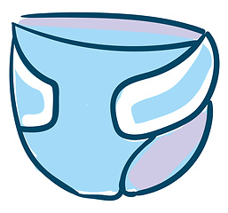Image showing Closed diaper vector or color illustration