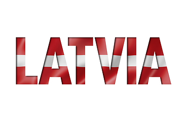 Image showing latvian flag text font