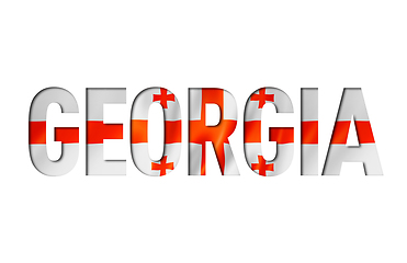 Image showing georgian flag text font