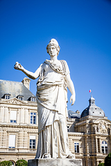 Image showing Luxembourg Palace and Statue of Minerva, Paris