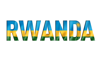 Image showing rwanda flag text font