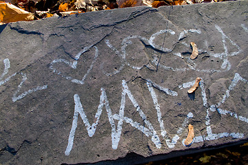 Image showing Grafitti on rock