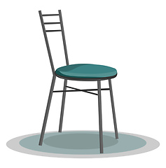 Image showing Metal chair vector or color illustration