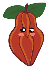 Image showing A cute red cacao vector or color illustration
