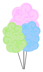 Image showing colorful cotton candy vector or color illustration