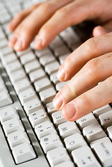 Image showing hands typing