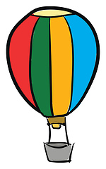 Image showing multicolor parachute vector or color illustration