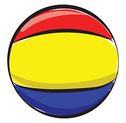 Image showing Clipart of a colorful beach ball vector or color illustration