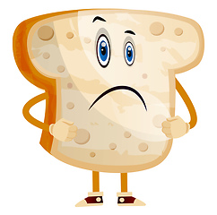 Image showing Standing Bread illustration vector on white background