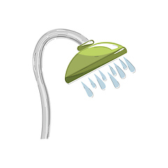 Image showing Green shower vector or color illustration