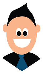 Image showing A smiling man vector or color illustration