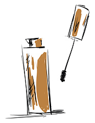 Image showing sketch of a mascara vector or color illustration