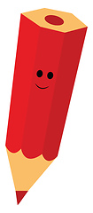 Image showing A red pencil vector or color illustration