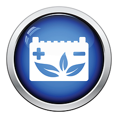 Image showing Car battery leaf icon