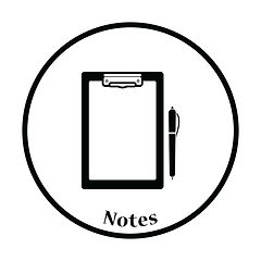Image showing Icon of Tablet and pen