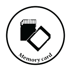 Image showing Memory card icon Vector illustration