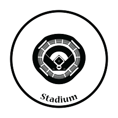 Image showing Baseball stadium icon