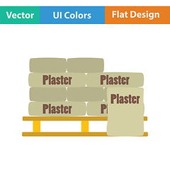 Image showing Palette with plaster bags icon