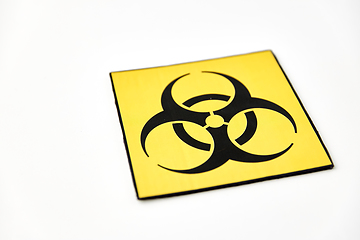 Image showing biohazard caution sign on white background