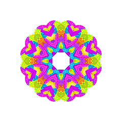 Image showing Bright colorful shape with abstract pattern 