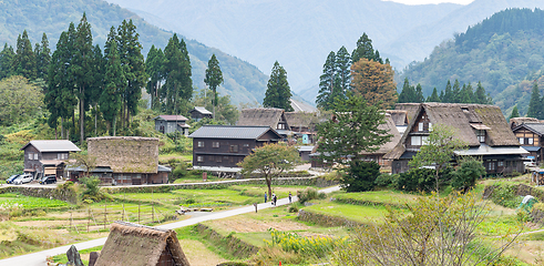 Image showing Traditional Shirakawago village 