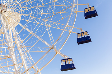 Image showing Ferris wheel under blue sky