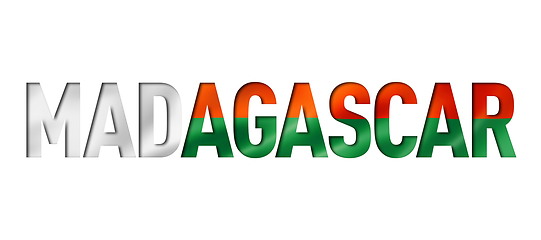 Image showing madagascar flag text font