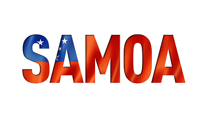 Image showing samoa flag text font