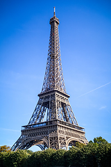 Image showing Eiffel Tower view from the Seine, Paris