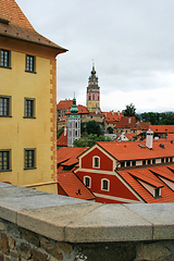 Image showing Architecture of old bohemian little town Cesky Krumlov in Czech 