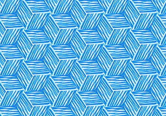 Image showing Abstract bright blue repeating pattern