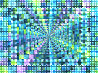 Image showing Bright background with mosaic pattern and infinity effect