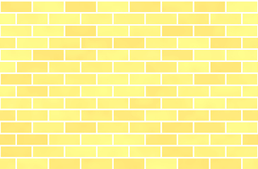 Image showing Wall of bricks, abstract seamless yellow background