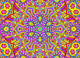 Image showing Abstract colorful concentric pattern 