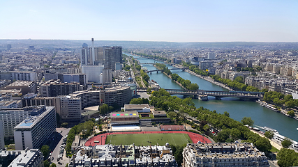 Image showing Aerial view from Eiffel Tower on Paris